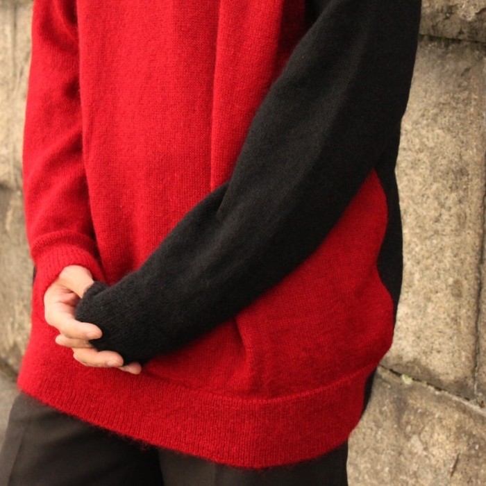 21AW Y's Bicolor Mohair Knit | Vintage.City 古着屋、古着コーデ情報を発信