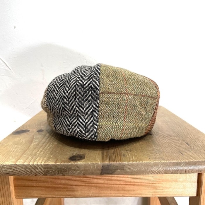 patchwork pattern wool tweed hunting cap | Vintage.City Vintage Shops, Vintage Fashion Trends