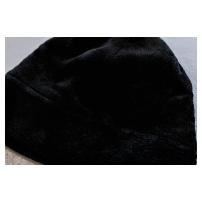 Vintage Black Faux Fur Beanie | Vintage.City 古着屋、古着コーデ情報を発信