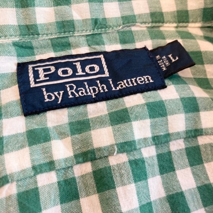90s POLO RALPH LAUREN COLLAR CHECK S/S S | Vintage.City 古着屋、古着コーデ情報を発信