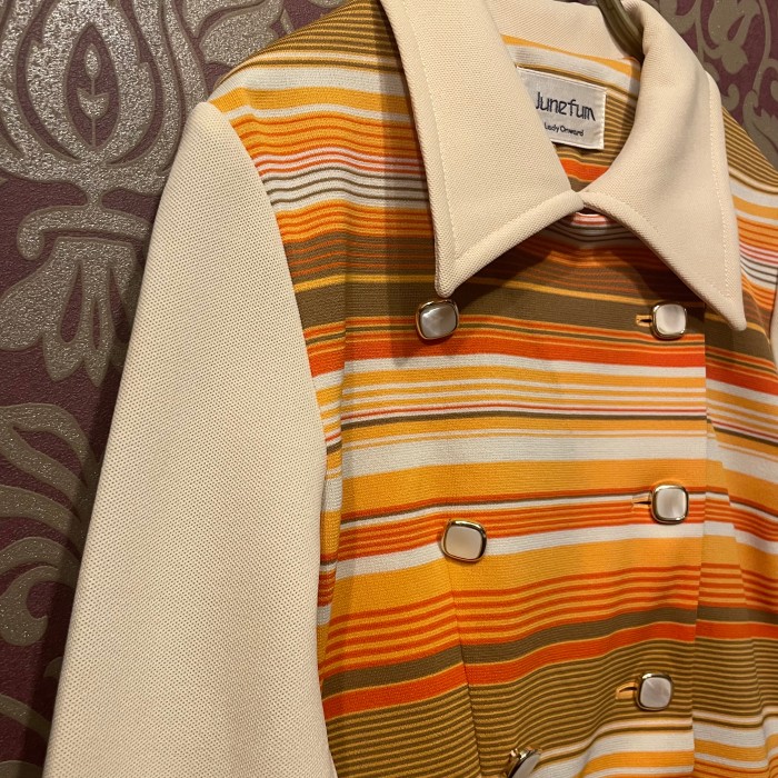 70s multi stripe vintage one piece | Vintage.City 빈티지숍, 빈티지 코디 정보