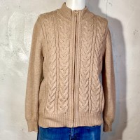 ケーブル編みのジップアップセーター　　mnｰ39 | Vintage.City ヴィンテージ 古着