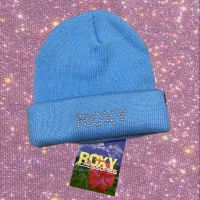 "ROXY " logo icy blue knit beanie | Vintage.City 古着屋、古着コーデ情報を発信