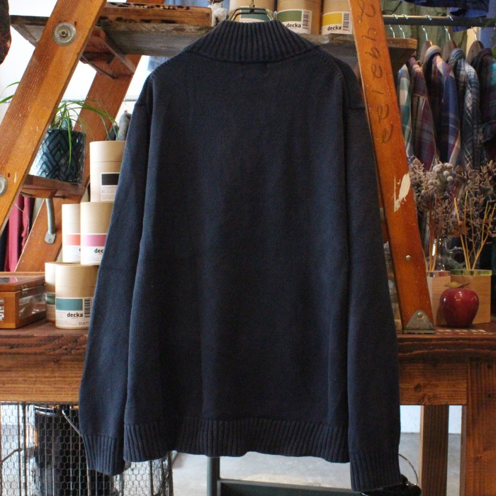 L.L.Bean cotton knit half zip L-REG | Vintage.City 빈티지숍, 빈티지 코디 정보