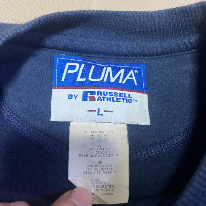PLUMA RUSSEL  ラッセル　スウェット　無地　メキシコ製　古着 | Vintage.City 古着屋、古着コーデ情報を発信