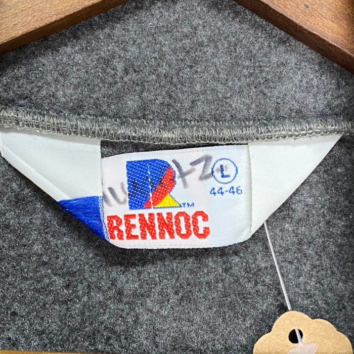 【Made in USA】RENNOC   ハーフジップスウェット　L   刺繍 | Vintage.City 古着屋、古着コーデ情報を発信