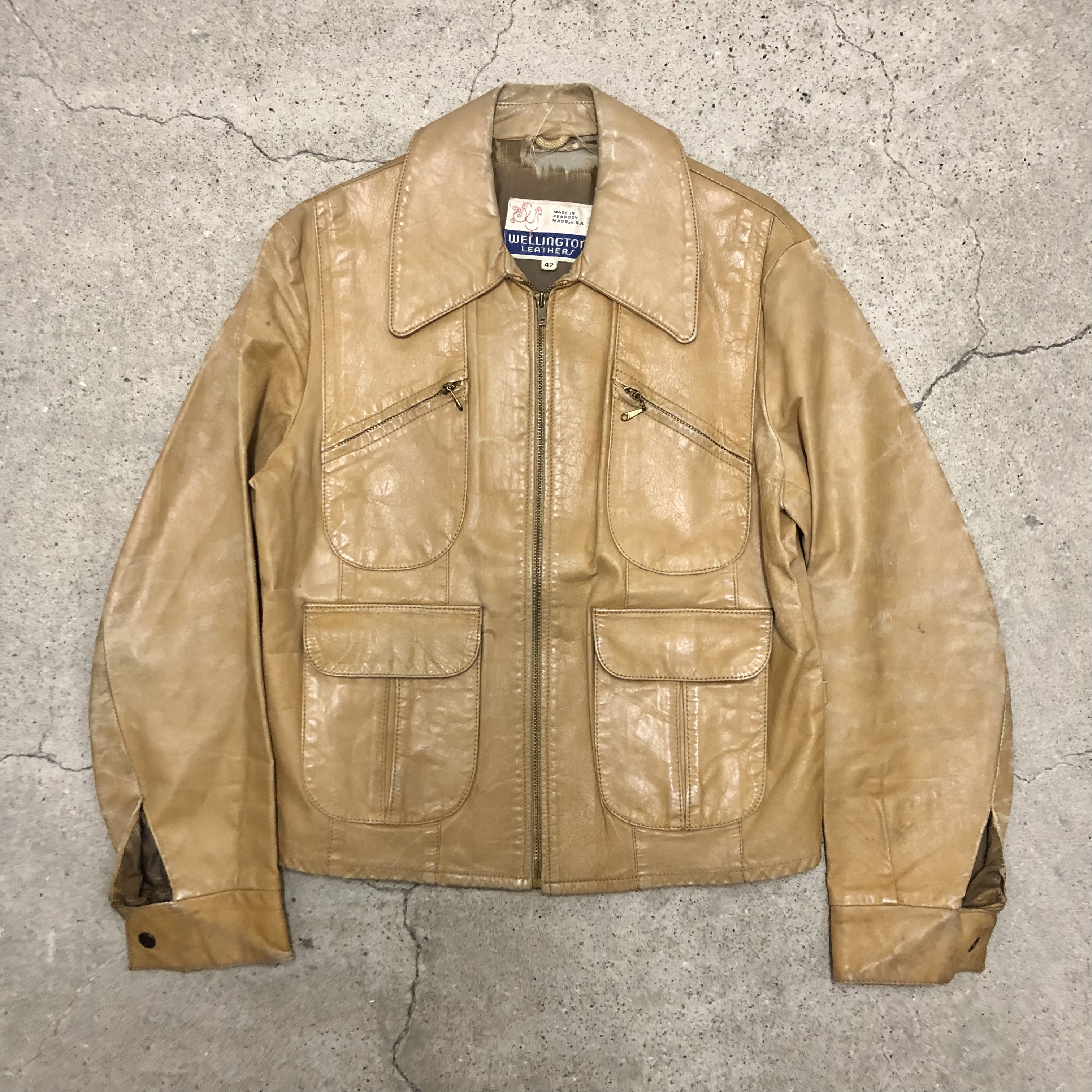 60～70s WELLINGTON/Leather Jacket/USA製/42 | Vintage.City
