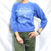 70s BOTTOMS UP! pinup girl blue sweat | Vintage.City ヴィンテージ 古着