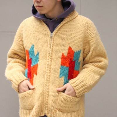90s old Kanata Cowichan Knit Sweater "ch | Vintage.City ヴィンテージ 古着
