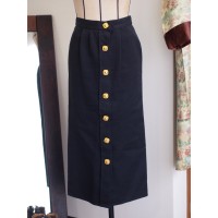 long skirt イタリア製 ロングスカート 黒黄 タイト レディースM | Vintage.City ヴィンテージ 古着
