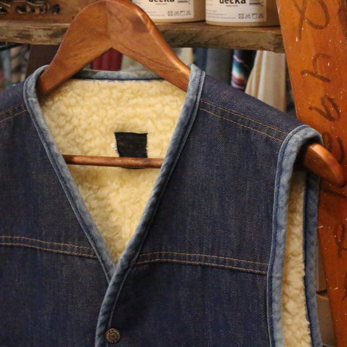 Sears ROEBUCKS denim bore vest | Vintage.City 古着屋、古着コーデ情報を発信