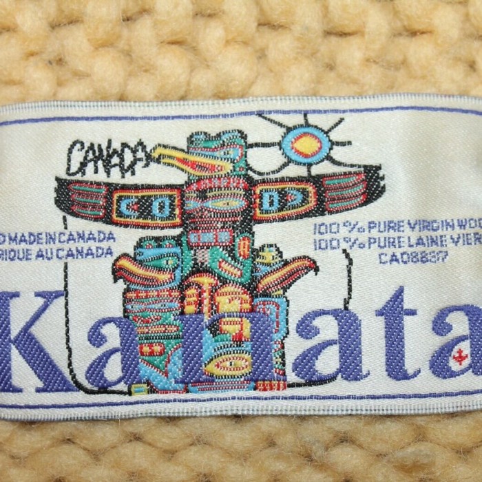 90s old Kanata Cowichan Knit Sweater "ch | Vintage.City ヴィンテージ 古着