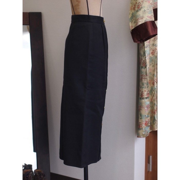 long skirt イタリア製 ロングスカート 黒黄 タイト レディースM | Vintage.City 빈티지숍, 빈티지 코디 정보
