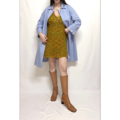 yellow mix knit dress | Vintage.City ヴィンテージ 古着