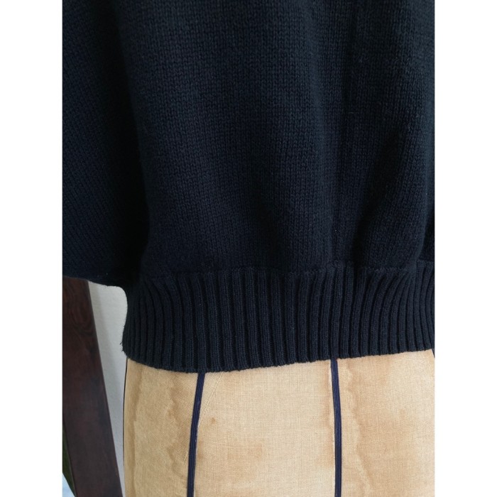 knit tops ビーズ 黒ブラック ニットトップス レディースF | Vintage.City 古着屋、古着コーデ情報を発信