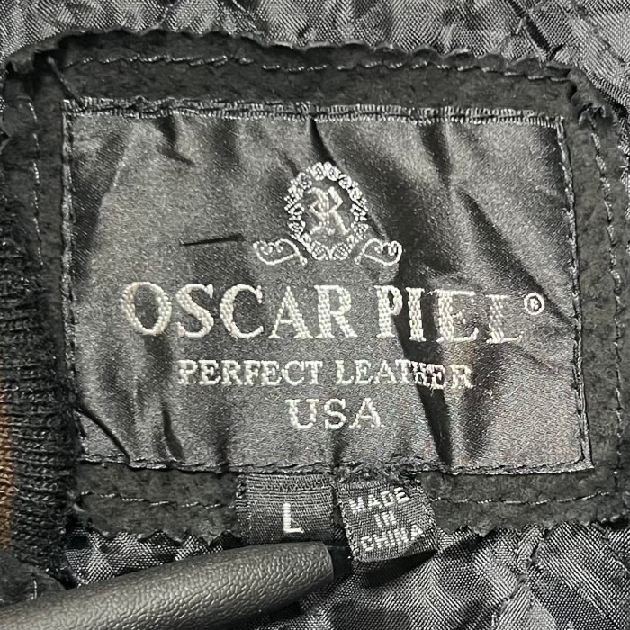 OSCAR PIEL   レザージャケット　L   ワッペン | Vintage.City 古着屋、古着コーデ情報を発信
