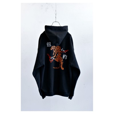 Chinese “New York” Tiger Printed Hoodie | Vintage.City ヴィンテージ 古着
