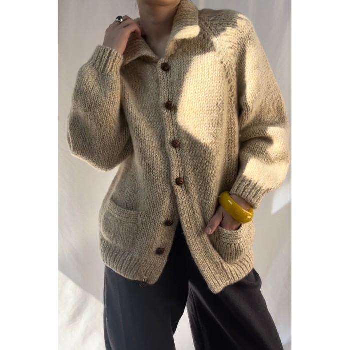 Collared knit cardigan | Vintage.City 古着屋、古着コーデ情報を発信