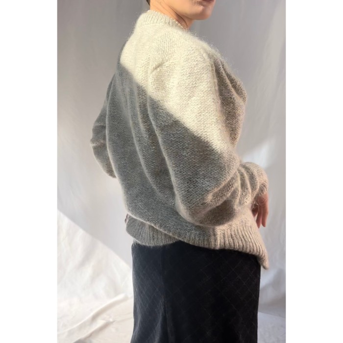 Mohair mix puff shoulder knit cardigan | Vintage.City 古着屋、古着コーデ情報を発信