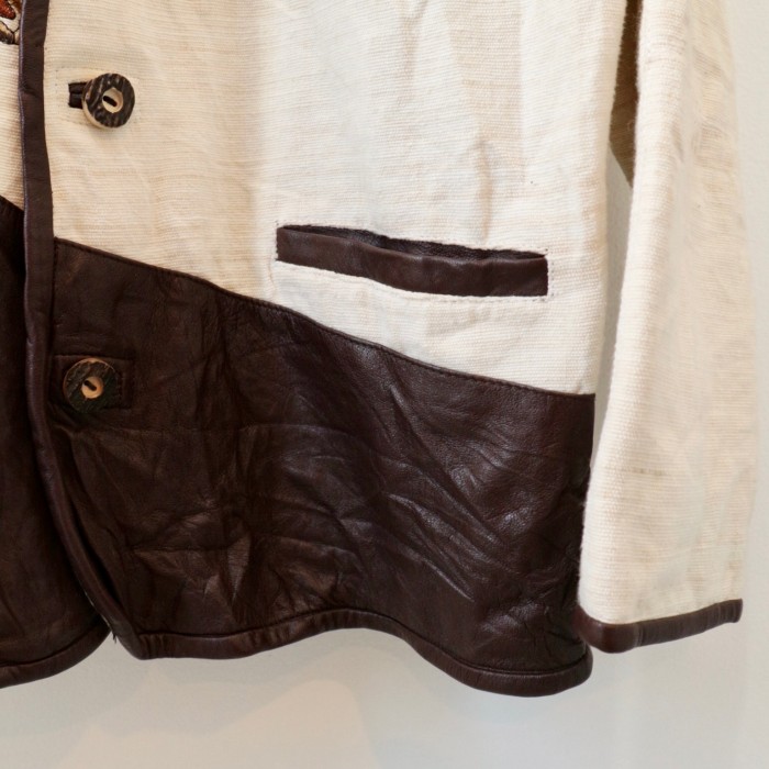 Leather Swiching Tirolean Jacket | Vintage.City 古着屋、古着コーデ情報を発信