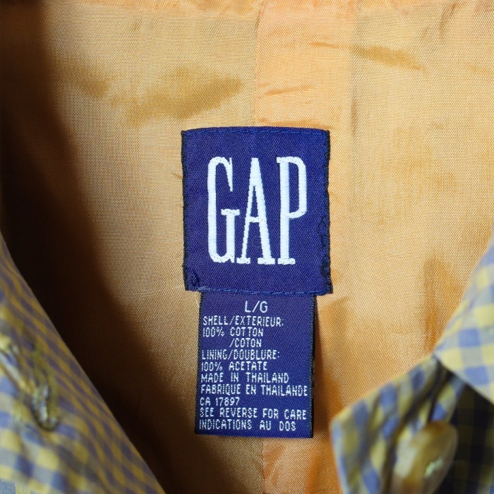 Old "GAP" Check Pattern Coat | Vintage.City 古着屋、古着コーデ情報を発信