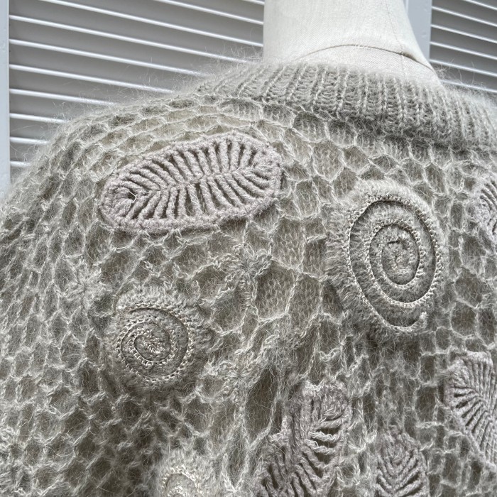 leaf & swirl crochet cardigan | Vintage.City 古着屋、古着コーデ情報を発信