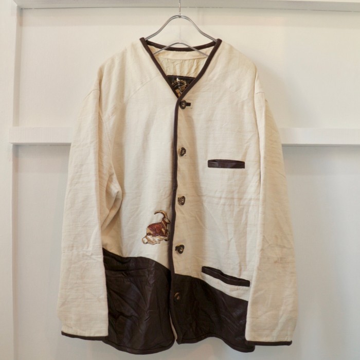 Leather Swiching Tirolean Jacket | Vintage.City 빈티지숍, 빈티지 코디 정보