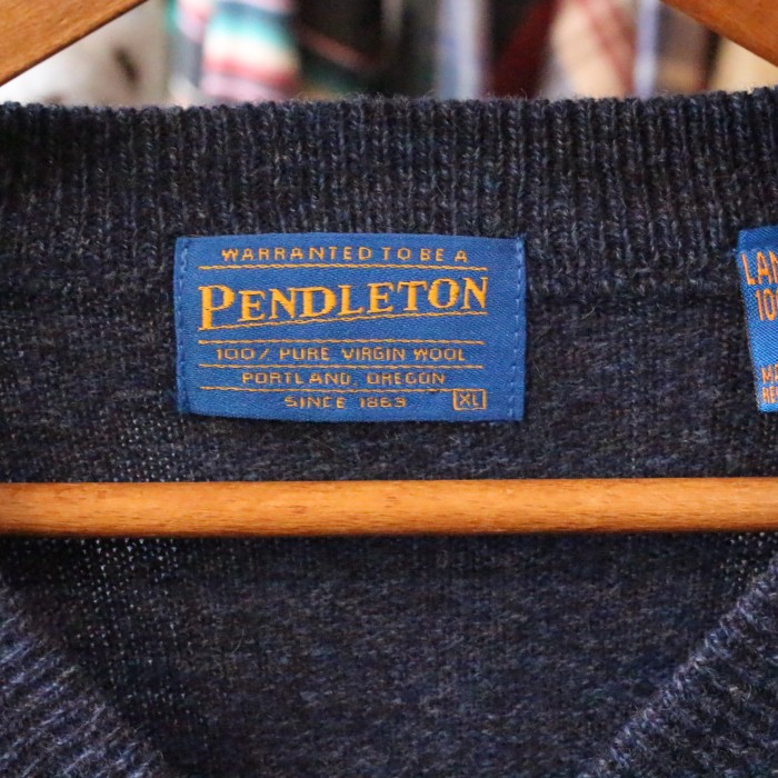 PENDLETON Vneck knit | Vintage.City 빈티지숍, 빈티지 코디 정보