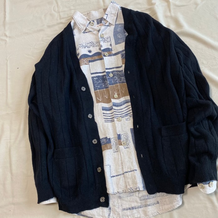 80~90's / HEKIGA pattern hemp shirt | Vintage.City 빈티지숍, 빈티지 코디 정보