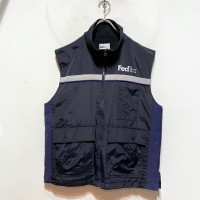 “FedEx” Fleece Lining Reflector Vest | Vintage.City ヴィンテージ 古着