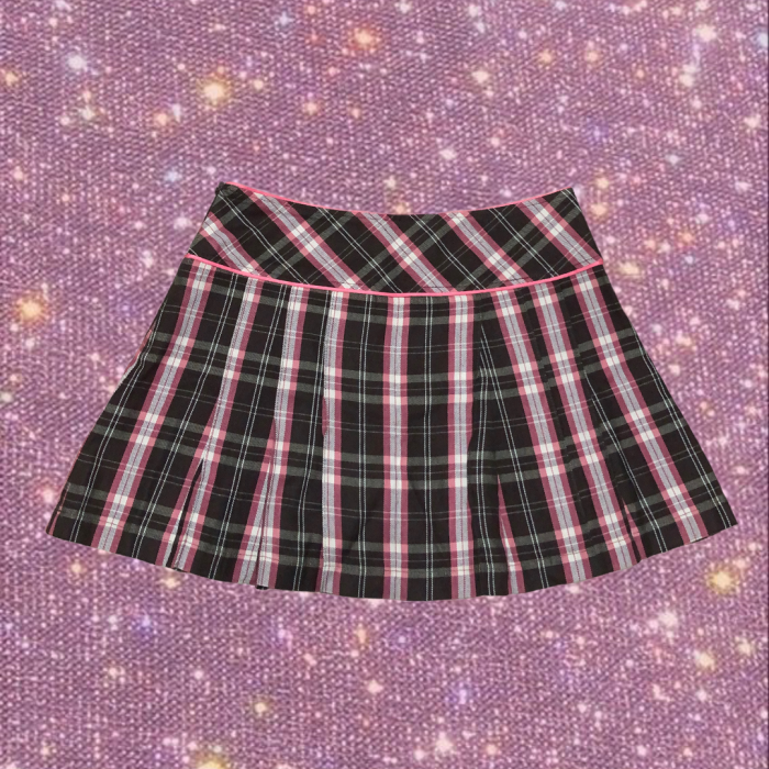 "Jassie ” checked pleated  mini skirt | Vintage.City 古着屋、古着コーデ情報を発信