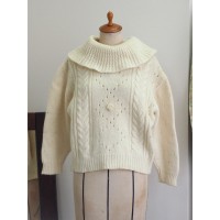 knit sweater ニットセーター レディースM クリーム色 | Vintage.City ヴィンテージ 古着