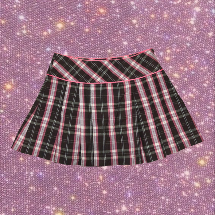 "Jassie ” checked pleated  mini skirt | Vintage.City 古着屋、古着コーデ情報を発信