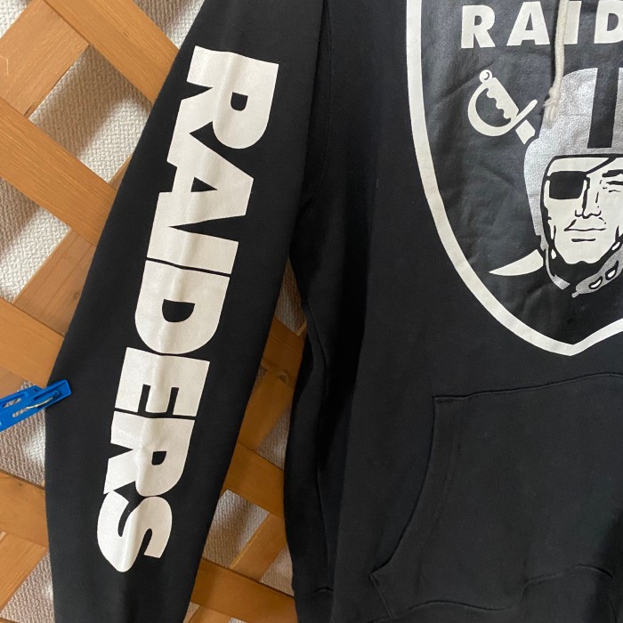 NFL RAIDERS レイダース プルオーバーパーカー ブラック　古着 | Vintage.City 빈티지숍, 빈티지 코디 정보