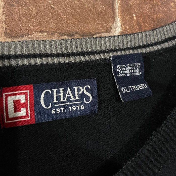 90’s CHAPS ネイビー ニットベスト | Vintage.City 古着屋、古着コーデ情報を発信