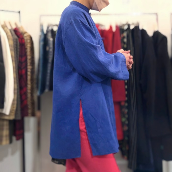 90s＂KRIZIA poi＂虎刺繍カンフーシャツmade in ITALY | Vintage.City 古着屋、古着コーデ情報を発信