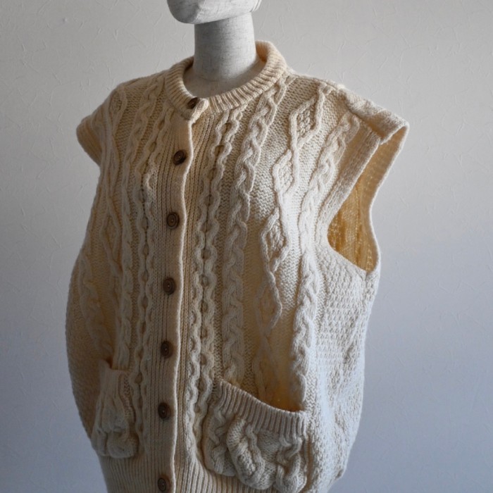fisherman knit vest | Vintage.City 빈티지숍, 빈티지 코디 정보