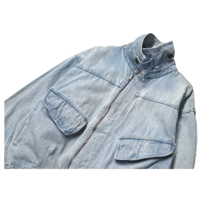 Vintage Stand Collar Design Denim Jacket | Vintage.City 古着屋、古着コーデ情報を発信