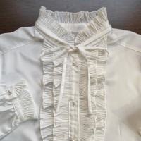 pearl & pleated frill bowtie blouse | Vintage.City ヴィンテージ 古着