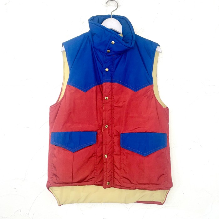 70s CAMP7 2tone polyester filled vest | Vintage.City 빈티지숍, 빈티지 코디 정보