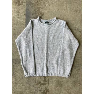 knit sweater メンズLニットセーター 水色白 | Vintage.City ヴィンテージ 古着