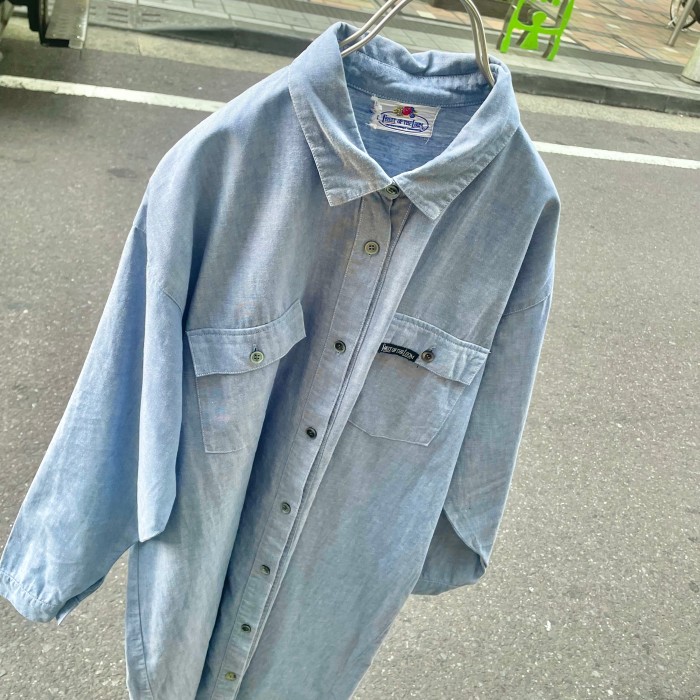 Fruit of the loom chambrayshirt onepiece | Vintage.City 古着屋、古着コーデ情報を発信