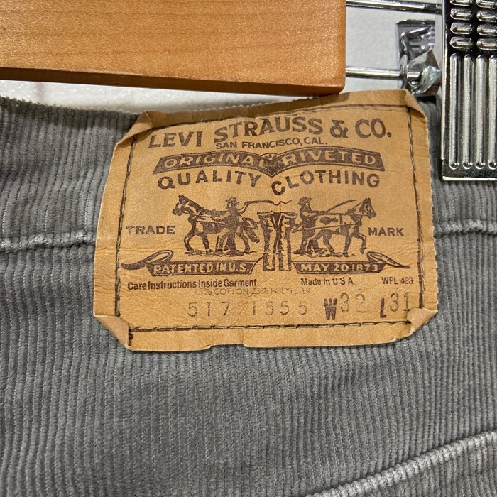 『送料無料』80s Levi's 517 コーデュロイフレアパンツ グレー W3 | Vintage.City 古着屋、古着コーデ情報を発信