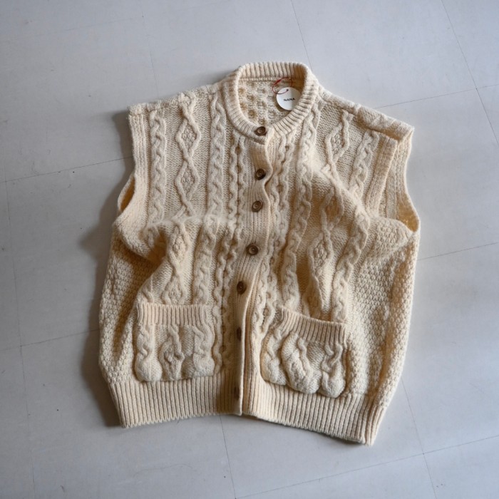 fisherman knit vest | Vintage.City 古着屋、古着コーデ情報を発信