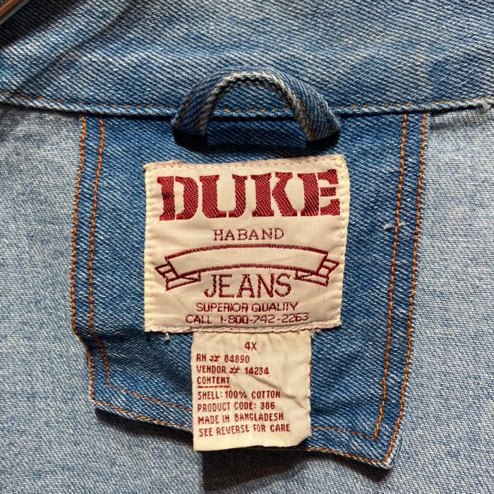 “DUKE” Oversized Denim Jacket | Vintage.City 古着屋、古着コーデ情報を発信