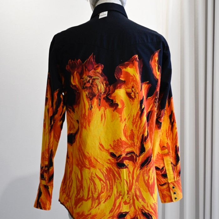 WRANGLER fire shirt | Vintage.City Vintage Shops, Vintage Fashion Trends