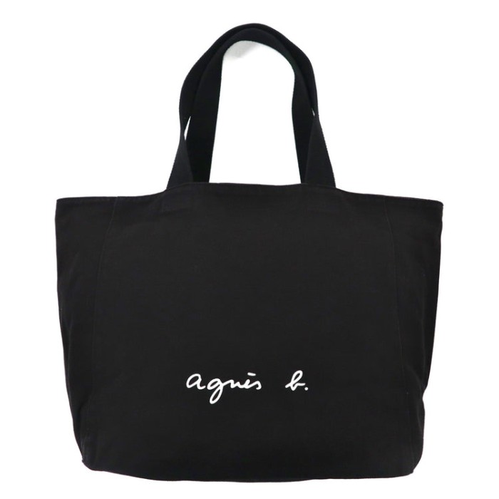 AGNES B. ロゴトートバッグ ブラック キャンバス WEB限定モデル | Vintage.City 古着屋、古着コーデ情報を発信