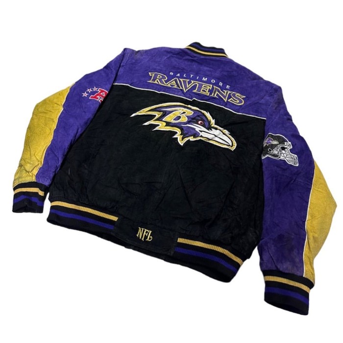 90s NFL all leather stadium jacket | Vintage.City 빈티지숍, 빈티지 코디 정보