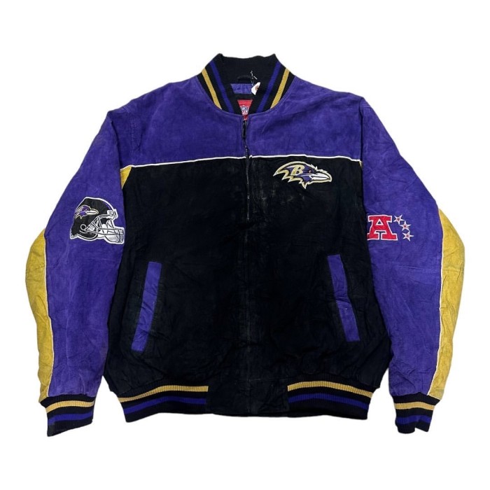 90s NFL all leather stadium jacket | Vintage.City 빈티지숍, 빈티지 코디 정보