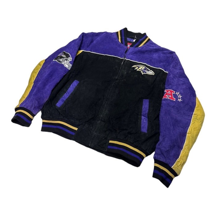 90s NFL all leather stadium jacket | Vintage.City 古着屋、古着コーデ情報を発信